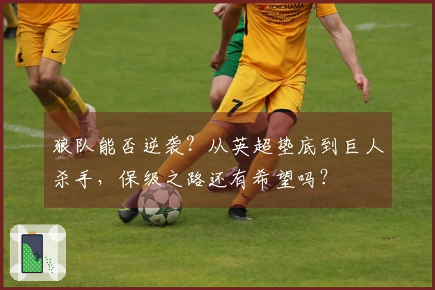 狼队能否逆袭？从英超垫底到巨人杀手，保级之路还有希望吗？